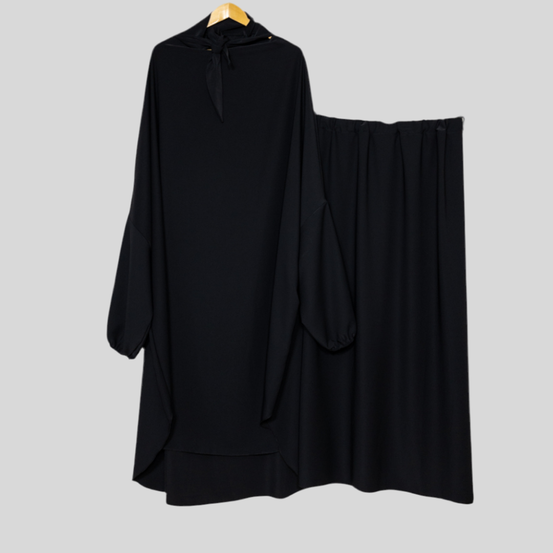 Jilbab set Nadia met Medina zijden rok