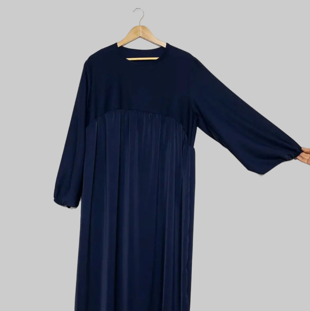 Abaya Lina mit Puffärmeln aus Medina Stoff