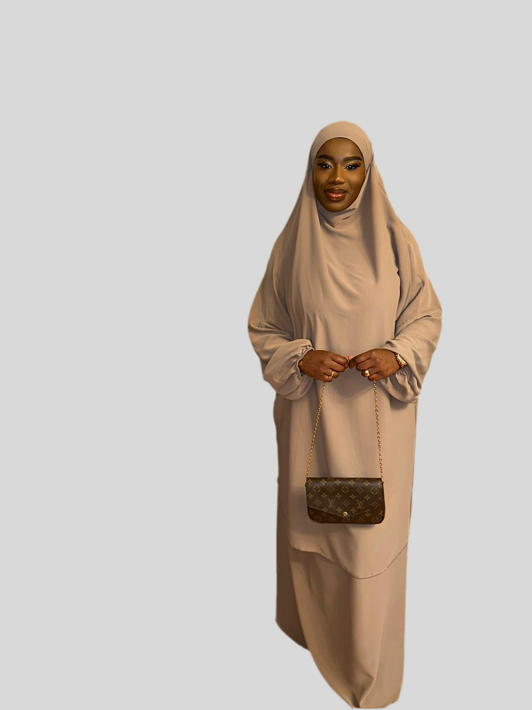 Jilbab set Nadia met Medina zijden rok